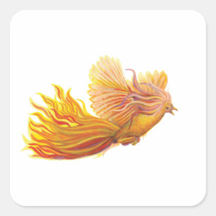 Sticker Carré Levée Phoenix Bird