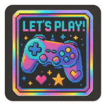LEVEL UP Pixel Art Gamer Badge