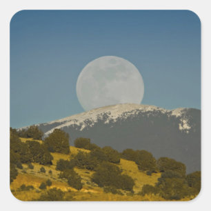 Sticker Carré Lever de lune sur les montagnes Sangre de Cristo,