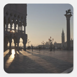 Sticker Carré Lever de soleil sur la Plaza San Marco