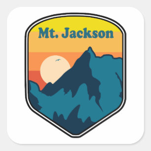 Sticker Carré Lever du soleil sur Mt. Jackson New Hampshire