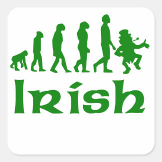Sticker Carré L'évolution de Leprechaun en Irlande