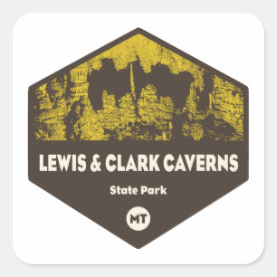 Sticker Carré Lewis et Clark Caverns State Park Montana