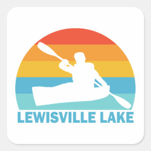 Sticker Carré Lewisville Lake Texas Kayak