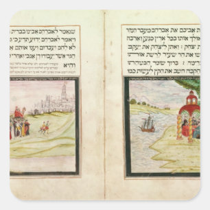 Sticker Carré L'exil de Hagar et d'Ishmael