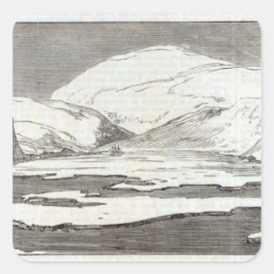 Sticker Carré L'expédition de Pôle Nord