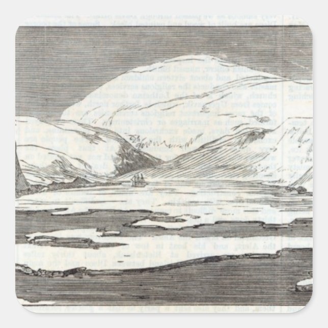 Sticker Carré L'expédition du pôle Nord (Devant)