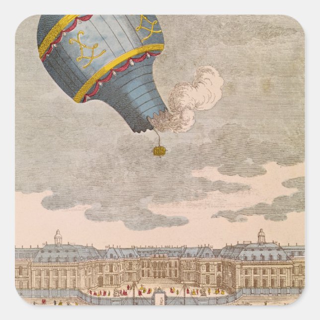 Sticker Carré L'expérience du ballon au Château (Devant)