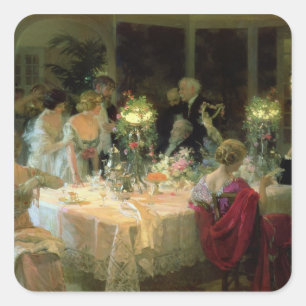 Sticker Carré L'extrémité de Dinner, 1913