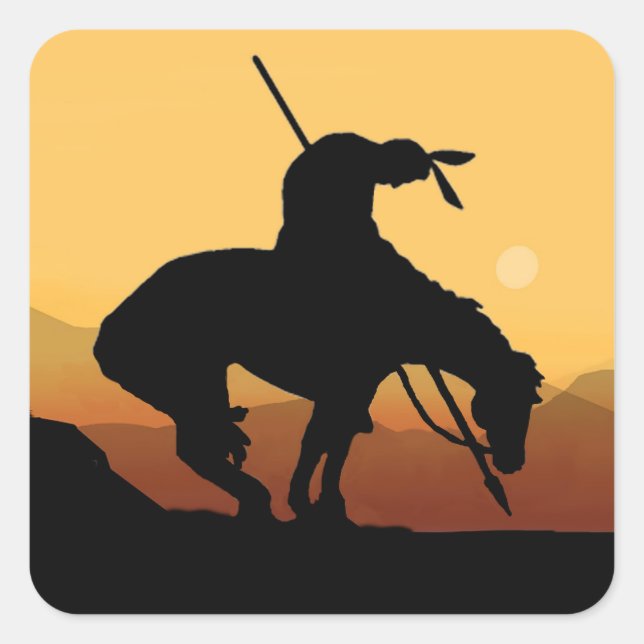 Sticker Carré L'extrémité de l'autocollant stationnaire Silhouet (Devant)