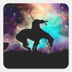 Sticker Carré L'extrémité de l'autocollant stationnaire Silhouet