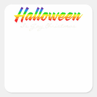 Sticker Carré LGBT Halloween est un Noël gay