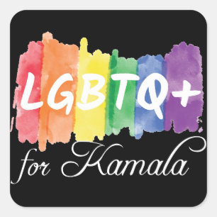 Sticker Carré LGBTQ pour l'élection du Gay pride Rainbow de Kama