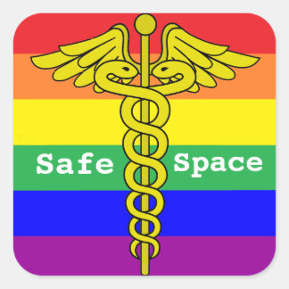 Sticker Carré LGBTQ Santé Espace sécurisé
