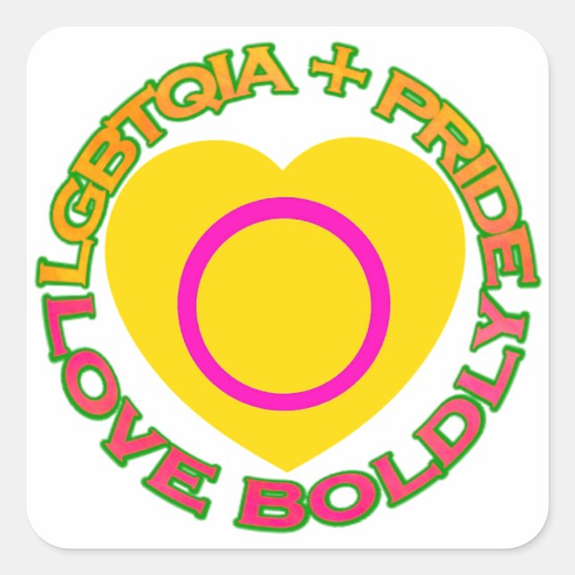 Sticker Carré lgbtqia (Devant)