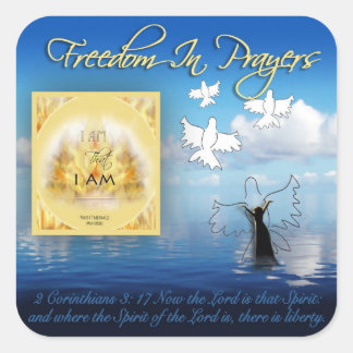 Sticker Carré Liberté dans l'autocollant de prière