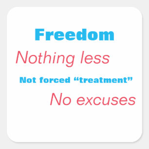 Sticker Carré Liberté de l'autocollant d'incarcération