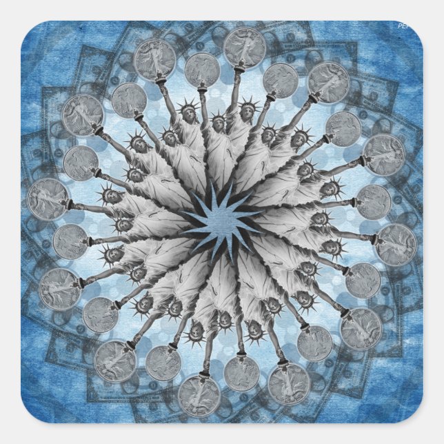 Sticker Carré Liberté économique (Devant)