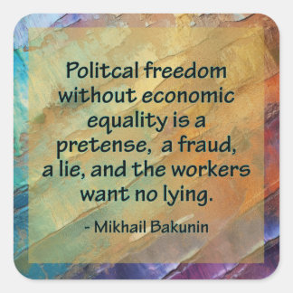 Sticker Carré Liberté politique et égalité économique