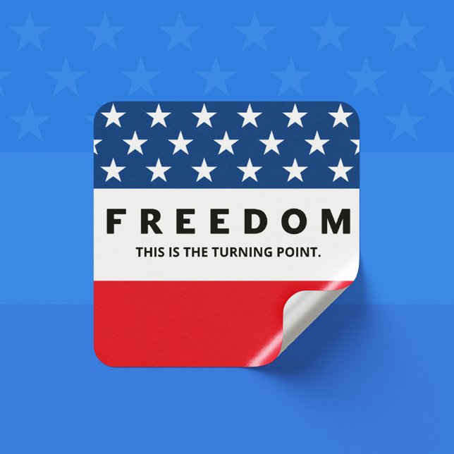 Sticker Carré Liberté Un Véritable Patriote (Créateur téléchargé)