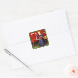 Sticker Carré Libra Zodiac Signal Échelles Anniversaire