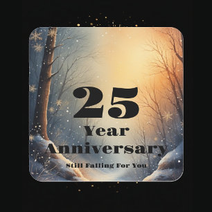 Sticker Carré Lien d'anniversaire de 25 ans Toujours amoureux 