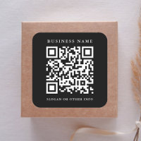Lien de code QR Nom commercial minimal Noir