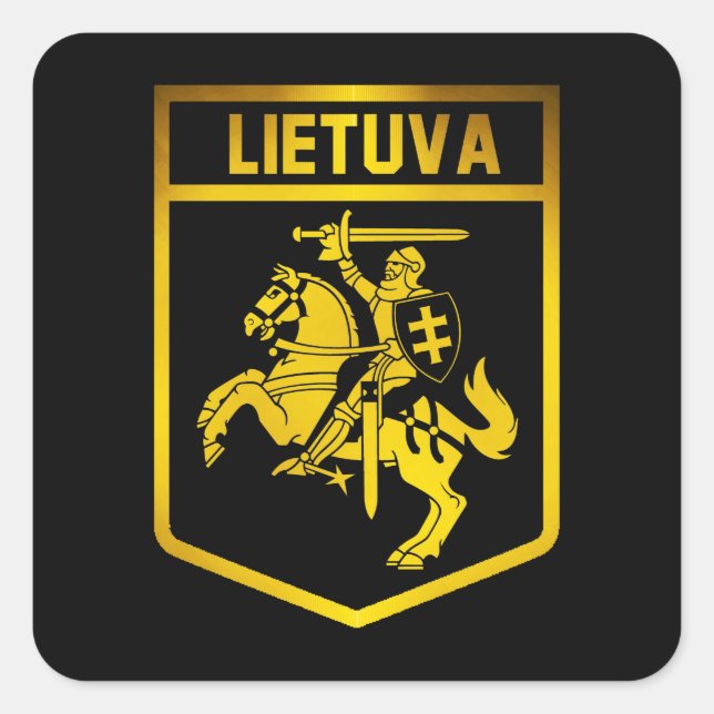 Sticker Carré Lietuva Emblem (Devant)