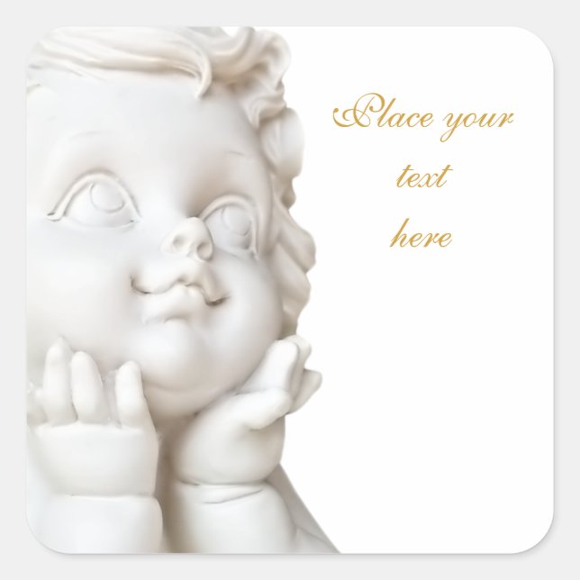 Sticker Carré Ligne blanche (Devant)