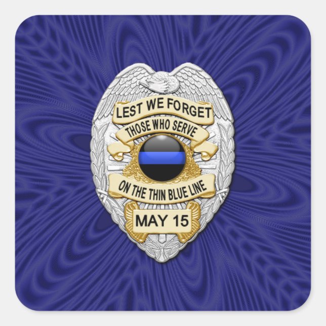 Sticker Carré Ligne Bleue Mince Un-d'un-un-un-un (Devant)