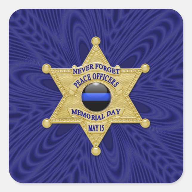 Sticker Carré Ligne Bleue Mince Un-d'un-un-un-un (Devant)