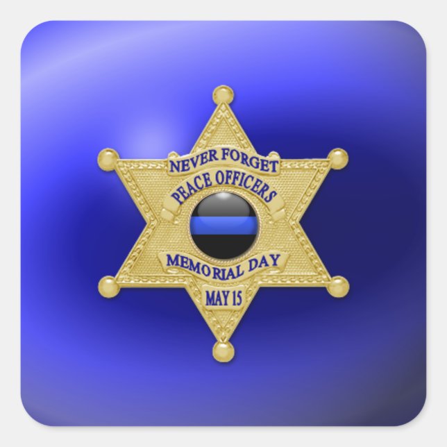 Sticker Carré Ligne Bleue Mince Un-d'un-un-un-un (Devant)