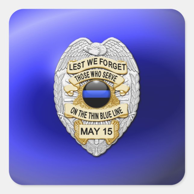 Sticker Carré Ligne Bleue Mince Un-d'un-un-un-un (Devant)