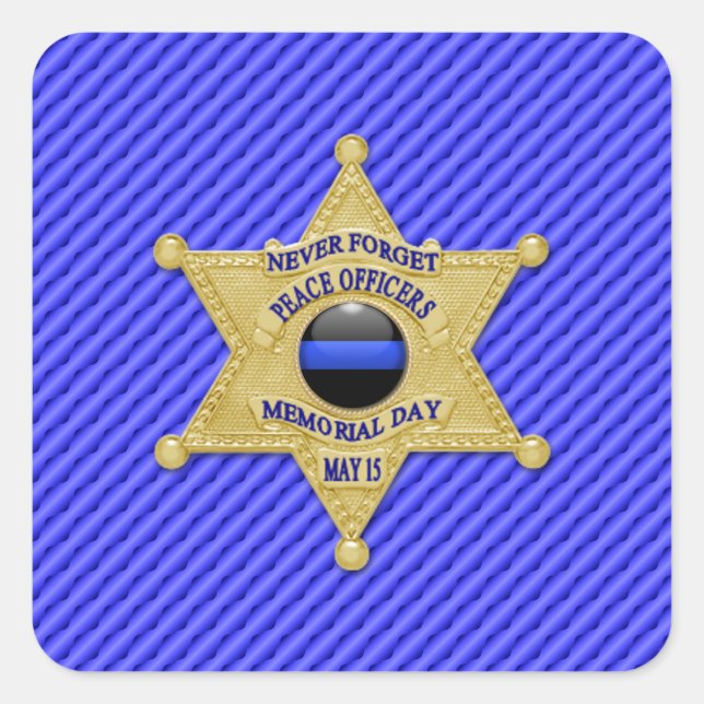 Sticker Carré Ligne Bleue Mince Un-d'un-un-un-un (Devant)