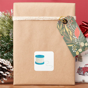 Sticker Carré Ligne de pêche