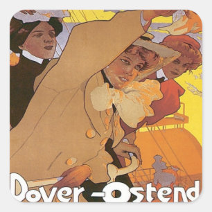 Sticker Carré Ligne d'ostende vintage Dover