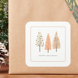 Sticker Carré Ligne minimaliste Boho personnalisée Art Pin nordi