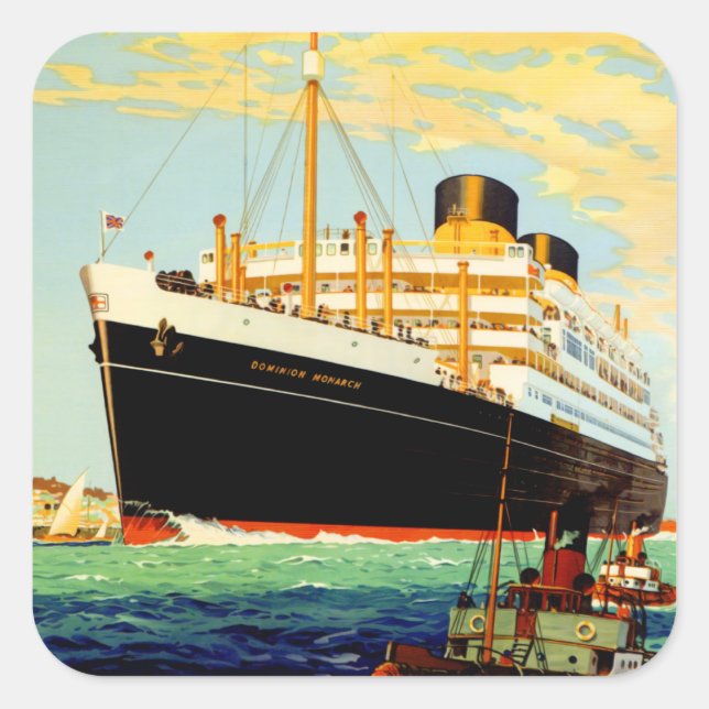 Sticker Carré Ligne Shaw Savill (Devant)