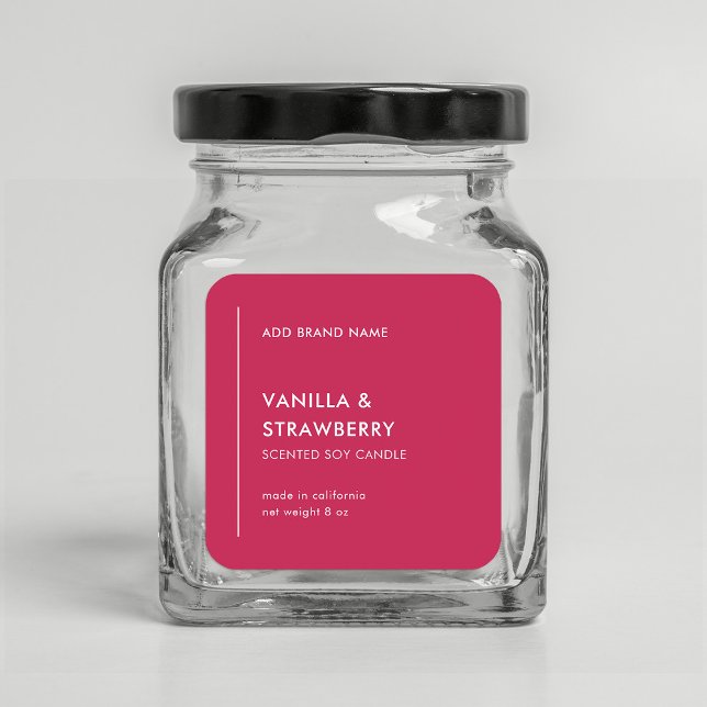 Sticker Carré Ligne verticale Ajouter une marque personnalisée C (Créateur téléchargé)