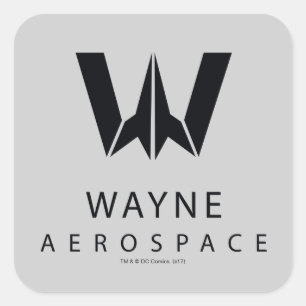 Sticker Carré Ligue de Justice   Logo Wayne Aerospace