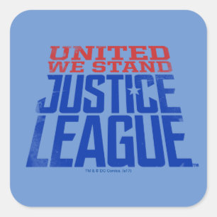 Sticker Carré Ligue de Justice   United We Stand Graphic
