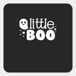 Sticker Carré Lil Boo Halloween Style Vintage