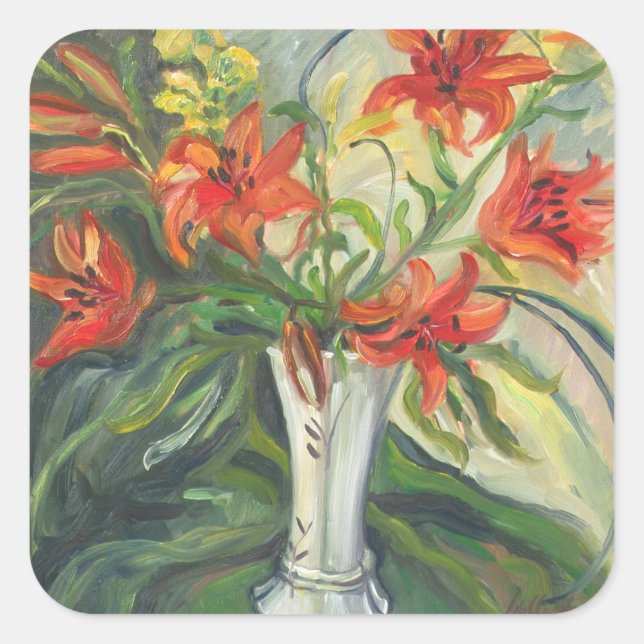 Sticker Carré Lilies (Devant)