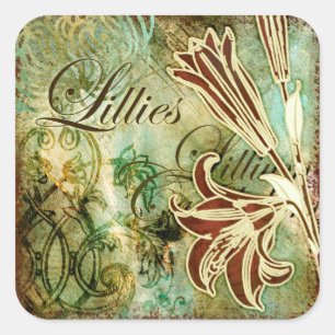 Sticker Carré Lillies