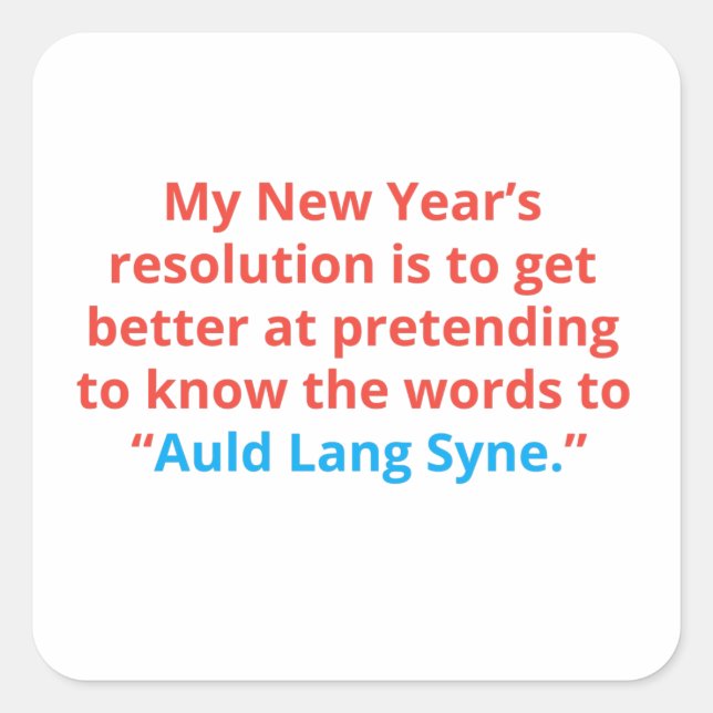 Sticker Carré L'image est un graphique carré avec un fond blanc (Devant)