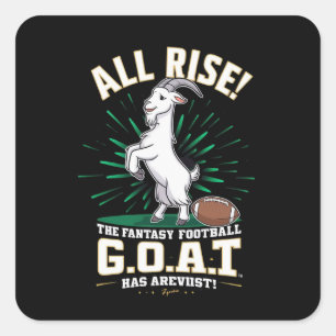 STICKER CARRÉ L'IMAGINAIRE FOOTBALL G.O.A.T. EST ARRIVÉ