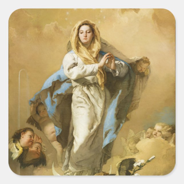 Sticker Carré L'Immaculée Conception par Giovanni B. Tiepolo (Devant)