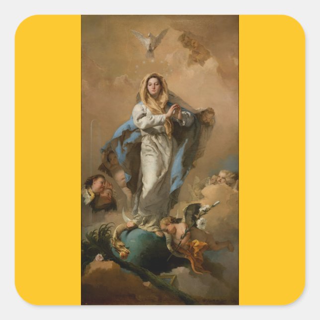 Sticker Carré L'Immaculée Conception par Giovanni Tiepolo (Devant)