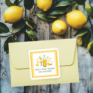 Sticker Carré Limoncello Limonade Citron PERSONNALISÉ Enterremen