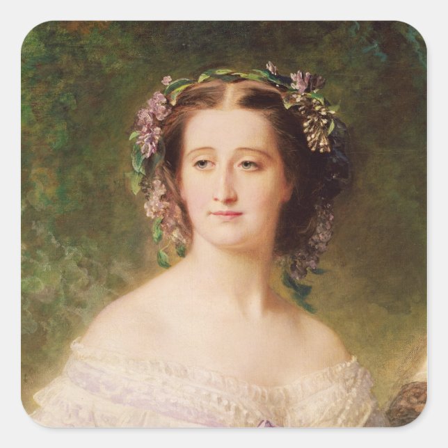 Sticker Carré L'impératrice Eugénie et ses dames en attente (Devant)